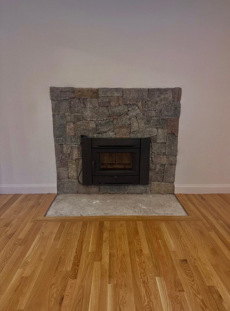 Stone veneer masonry work